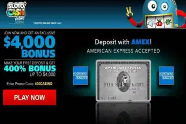 SlotoCash AMEX Deposit Bonus