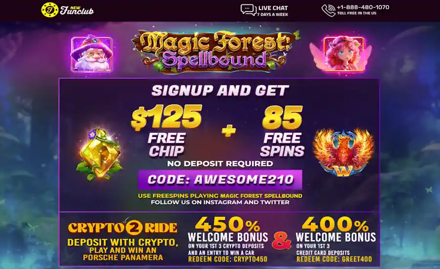 newfunclub us125 no deposit bonus