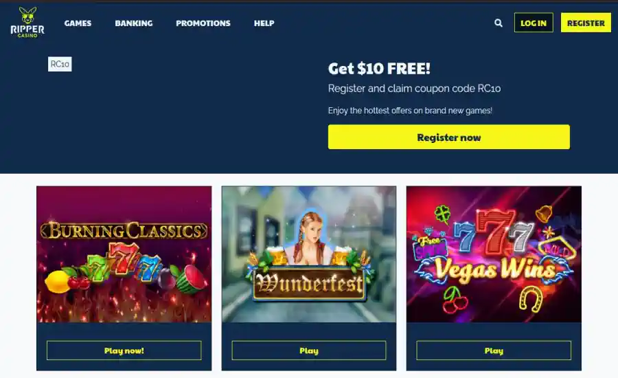 Ripper No Deposit Bonus Code RC10