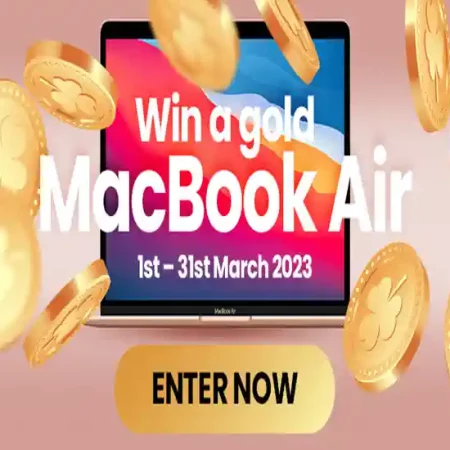 Win a GOLD MacBook Air – Travel Sleeve  Golden Giveaway 