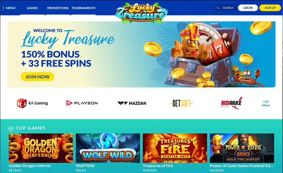 Lucky Treasure  Casino Screenshot