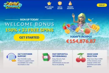 lucky treasure welcome bonus