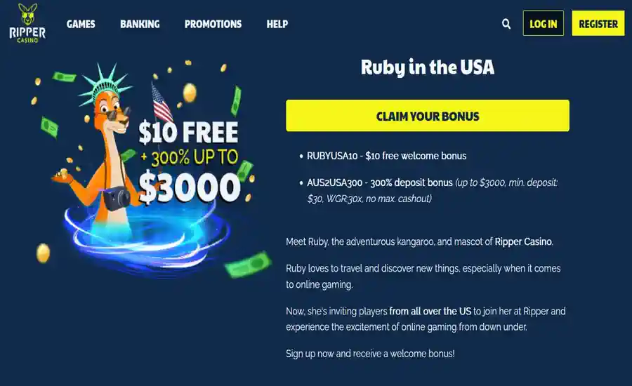 Ripper Casino USA Bonus