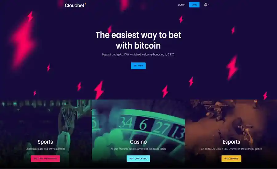Cloudbet Casino Screenshot