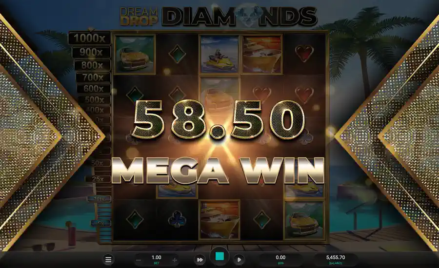 Dream Drop Diamonds mega win