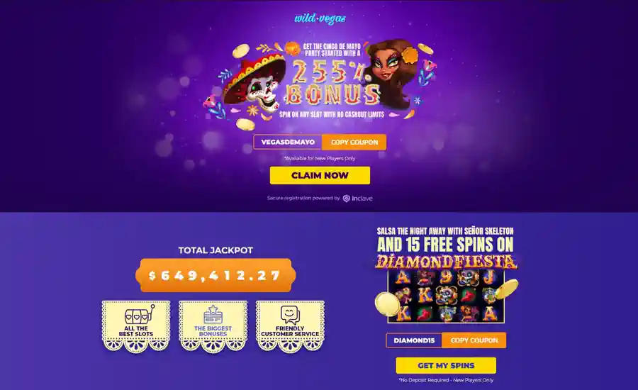 Wild Vegas Casino Cinco de Mayo bonus