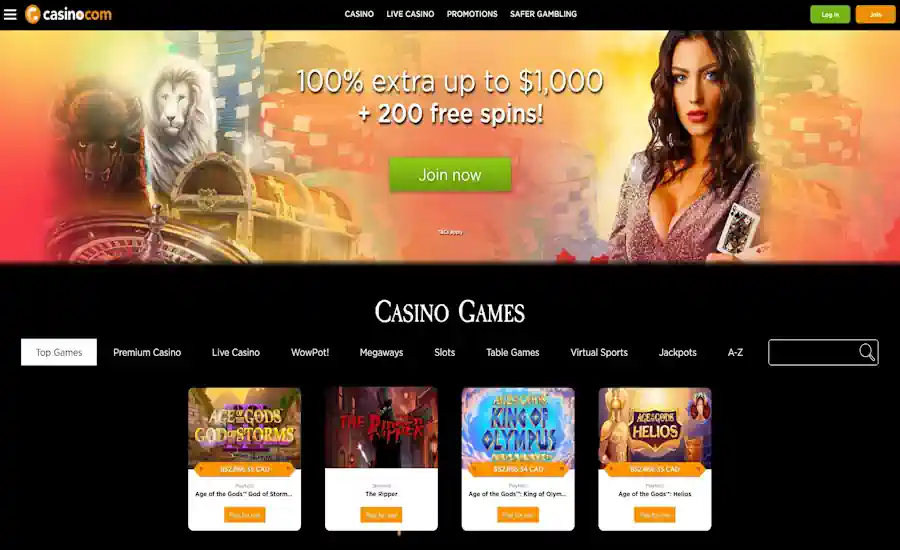 Casino dot com Screenshot