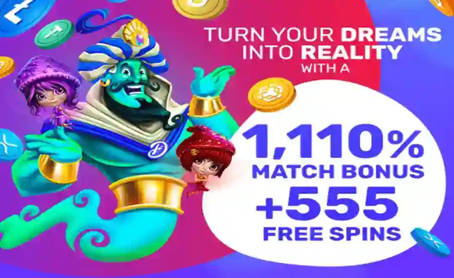 Dreams Casino 555 free spins bonus