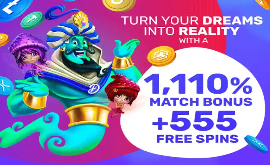 Dreams Casino 555 free spins bonus