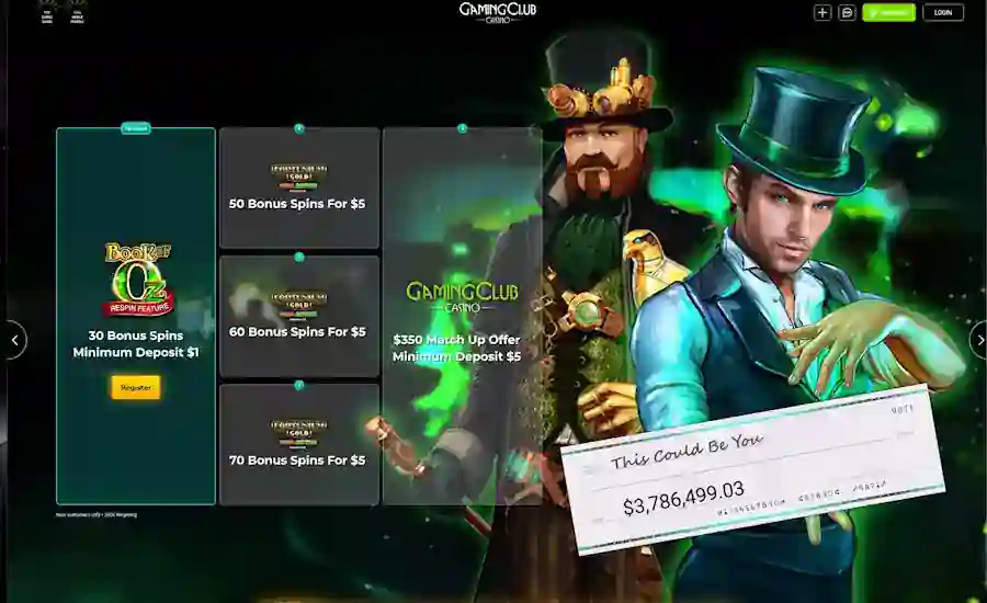 gaming club Canada book of oz spins