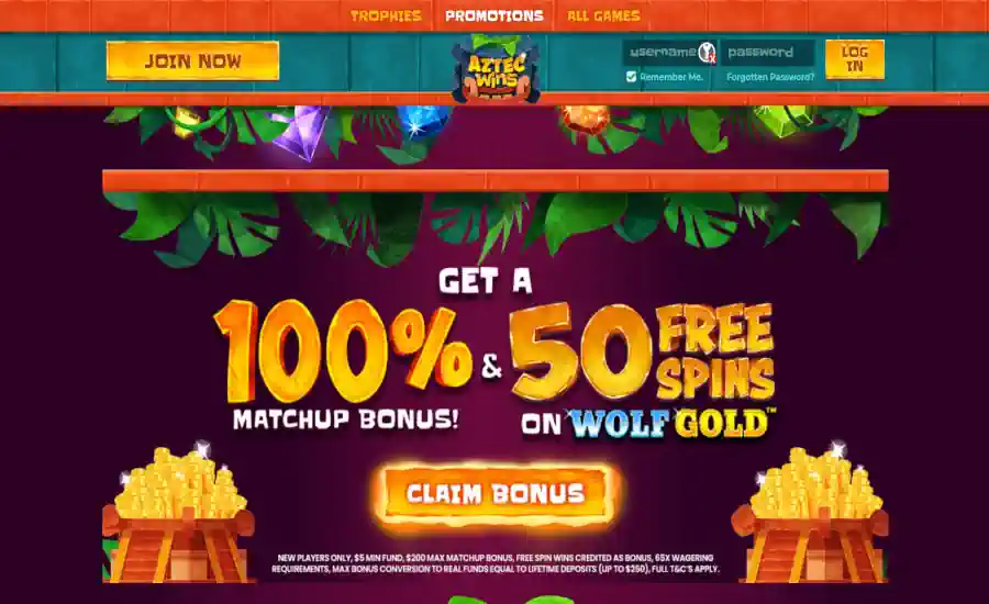 Aztec Wins Casino CA wold gold bonus