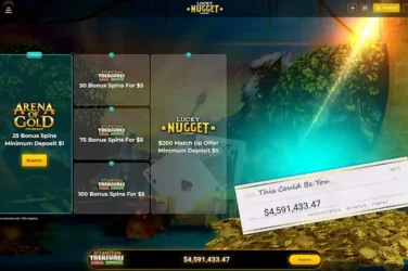 Lucky Nugget Arena of gold bonus