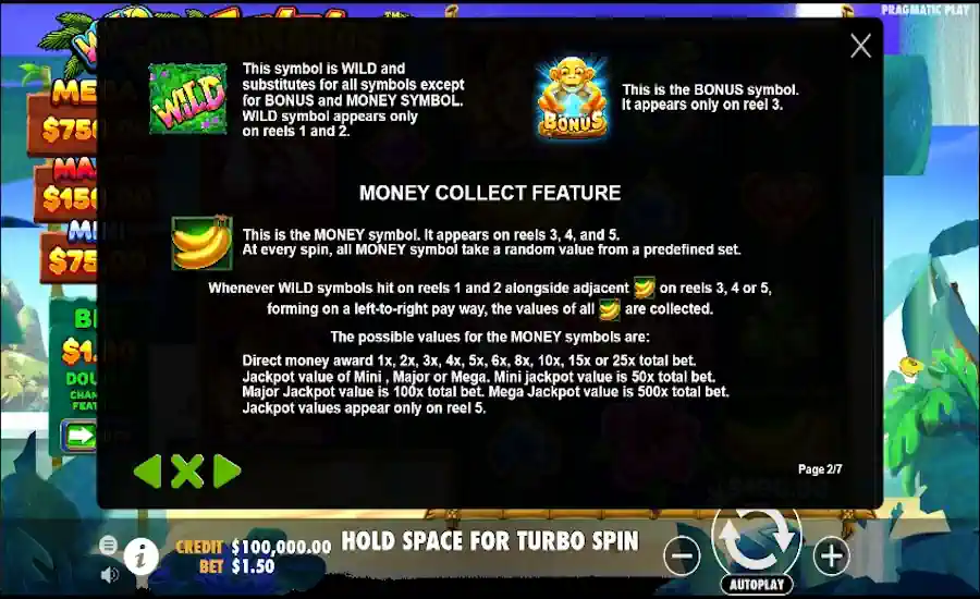 money collect feature wild wild bananas