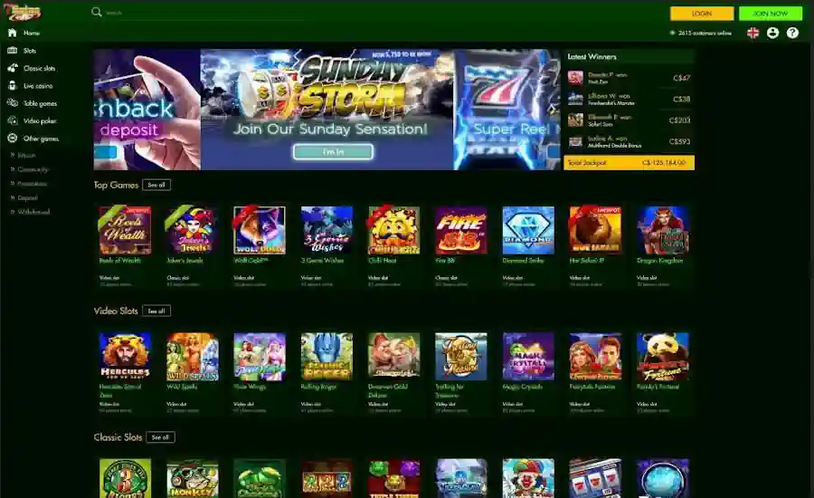 7Spins Casino Screenshot