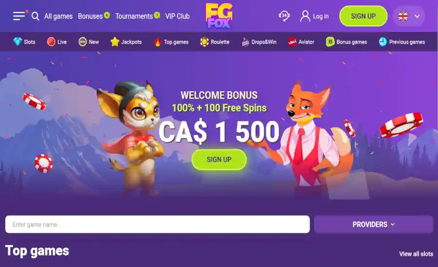 Fgfox Casino Screenshot