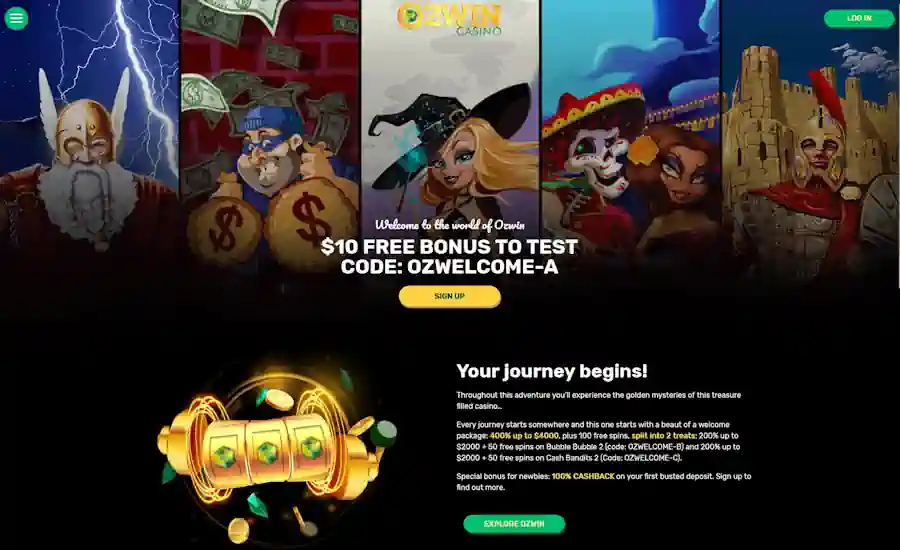 Ozwin Casino Screenshot