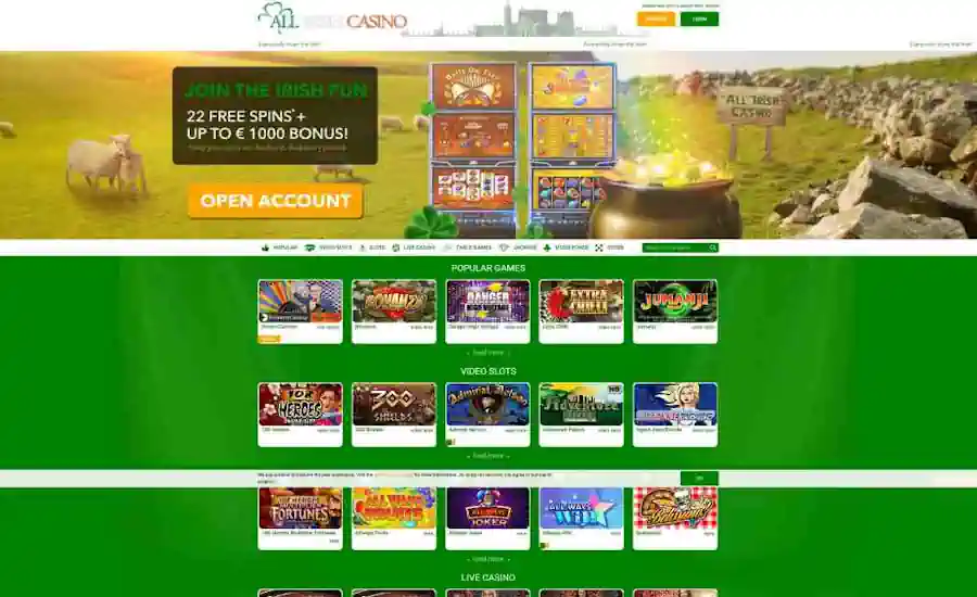All Irish Casino Screenshot
