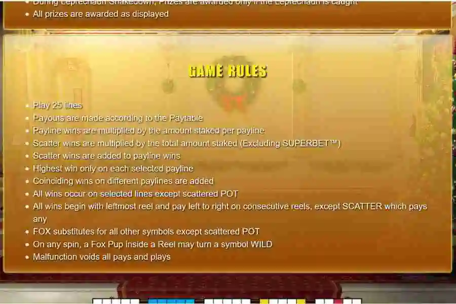 Game Rules Screen