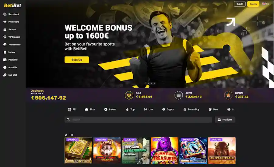 Betibet Casino Screenshot
