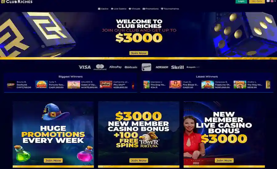 Club Riches Casino Screenshot