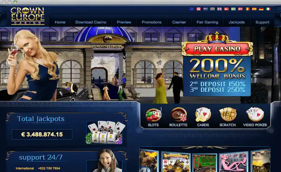 Crown Europe Casino Screenshot