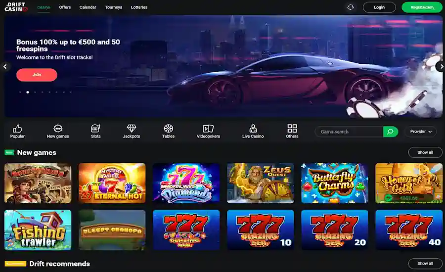 Drift Casino Screenshot