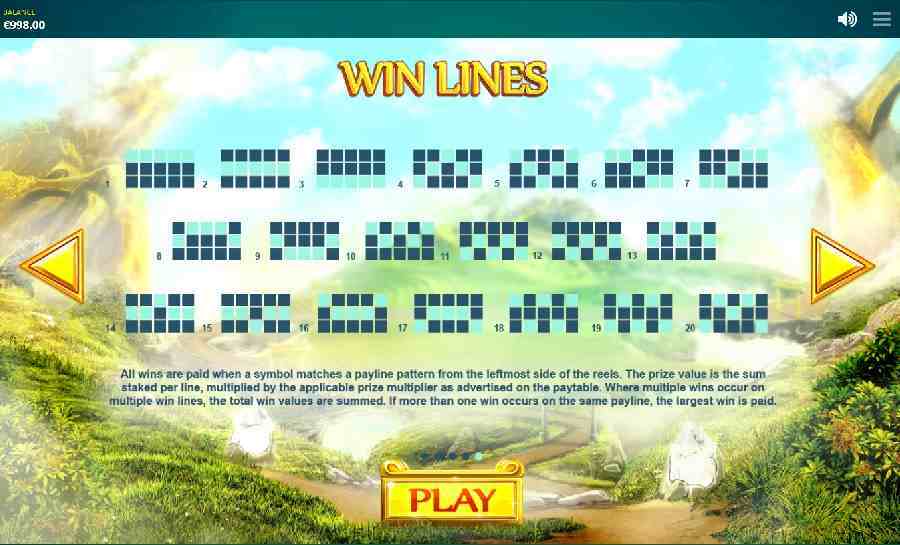 Epic Journey Winning Pay Lines