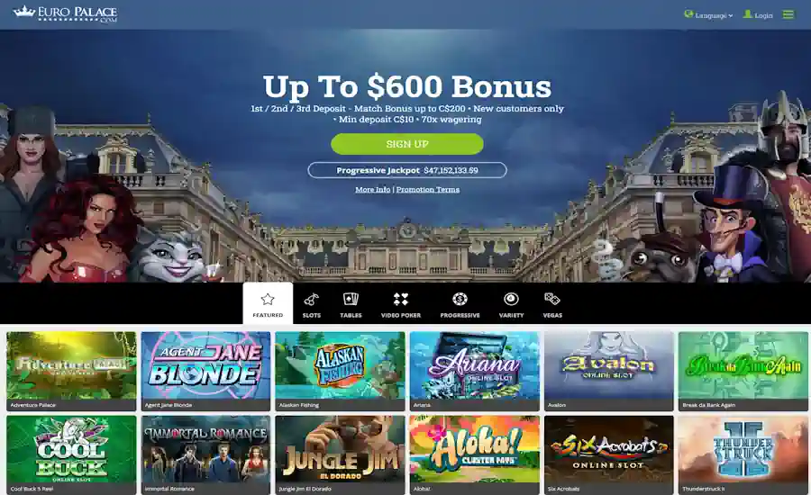 Euro Palace Casino Screenshot