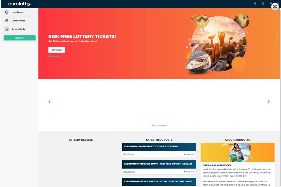 EuroLotto Casino Screenshot