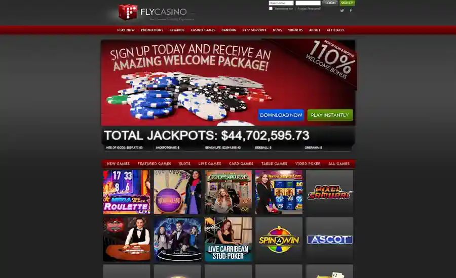Fly Casino Screenshot