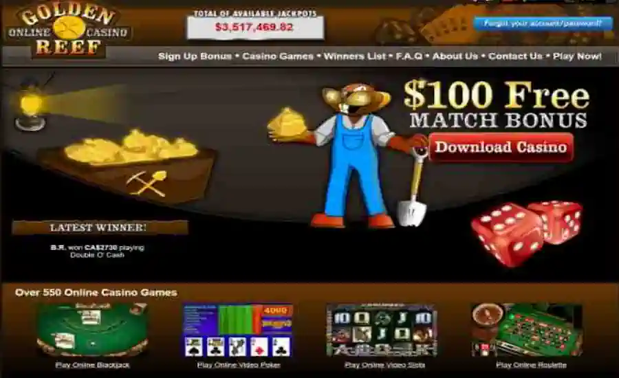 Golden Reef Casino Screenshot