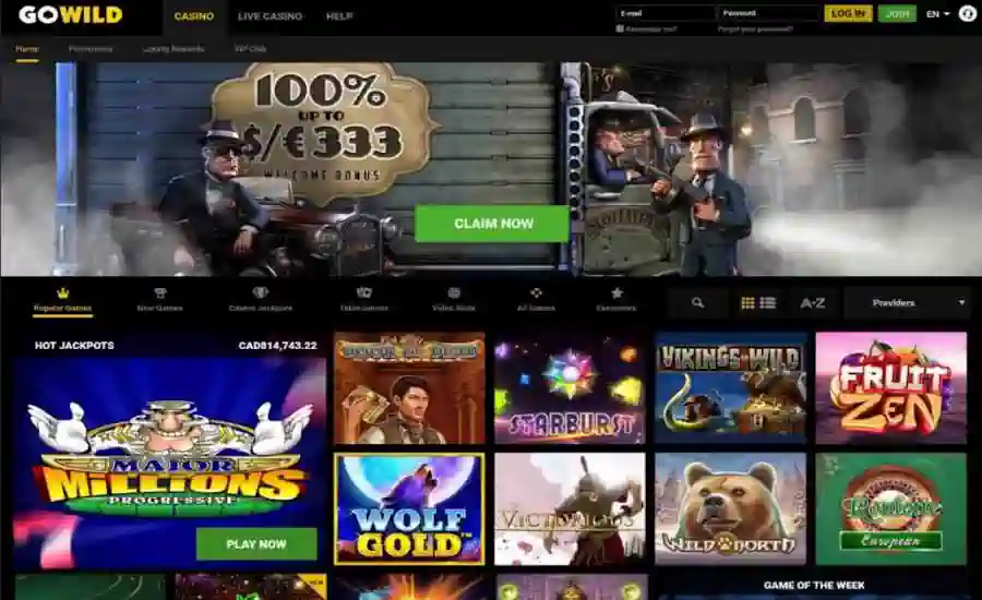 GoWild Casino Screenshot