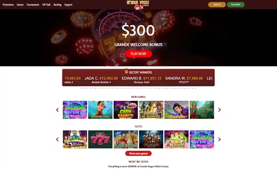 Grande Vegas Casino Screenshot