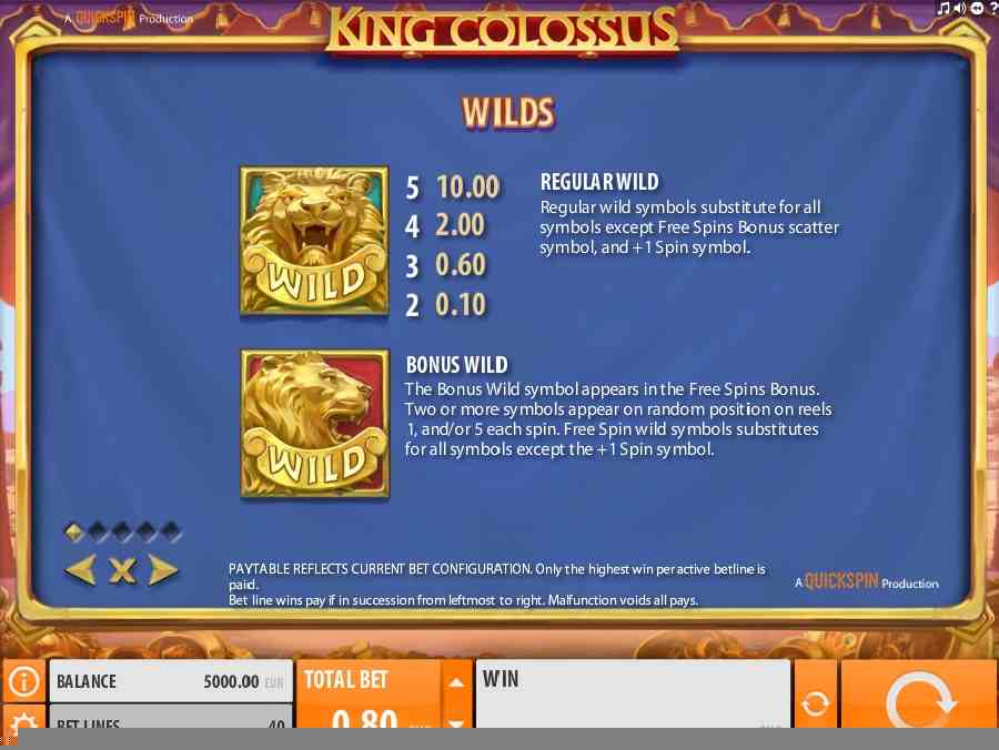 Bonus Wild Symbols Features