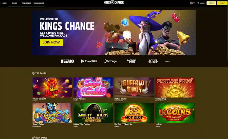 Kings Chance Casino Screenshot