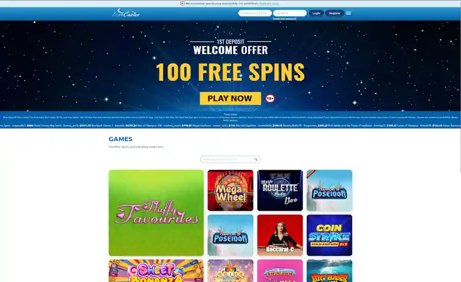 luna Casino Screenshot