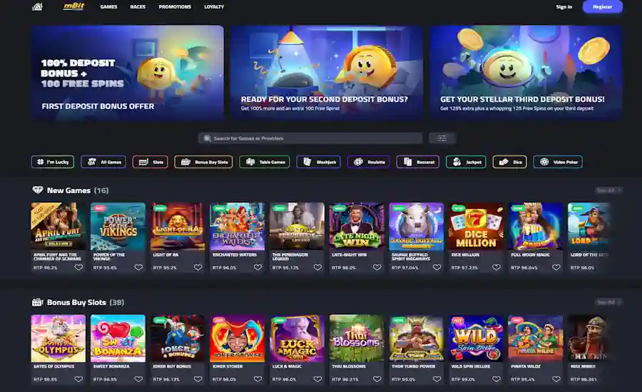 mBit Casino Screenshot