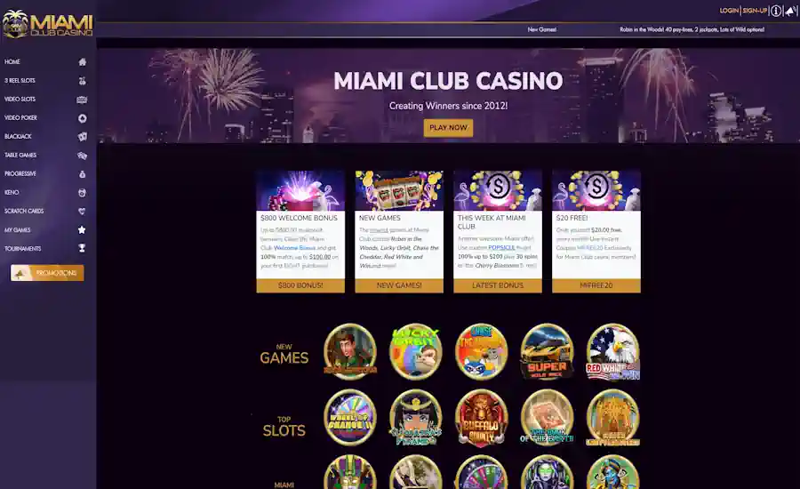 Miami Club Casino Screenshot