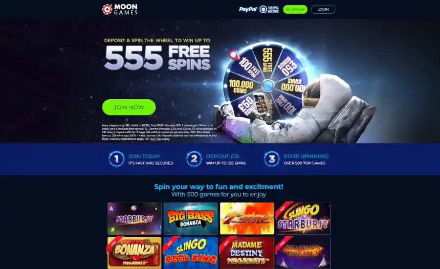 Moon Games Casino Screenshot