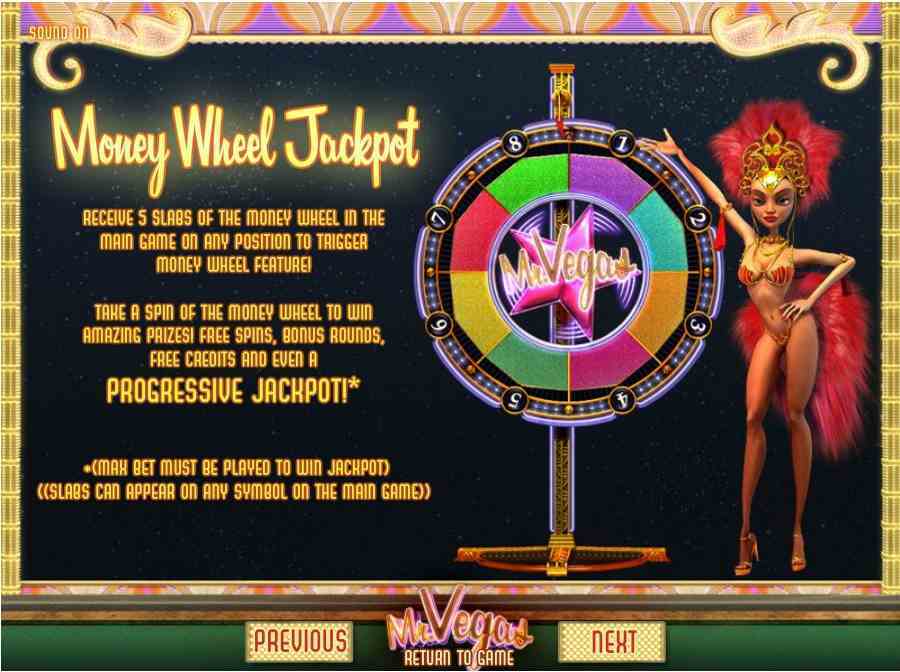 Money Wheel Jackpot Feature Screenshot