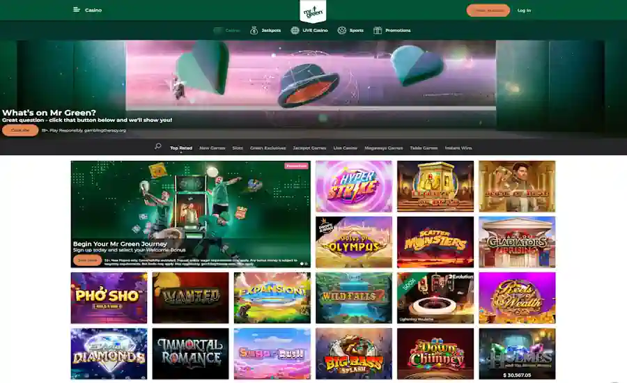 Mr Green Casino Screenshot