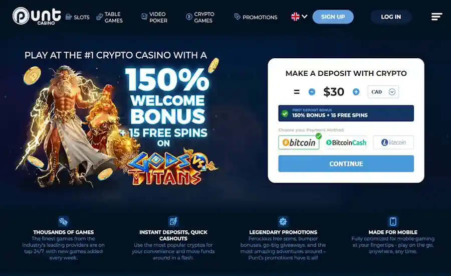 Punt Casino Screenshot