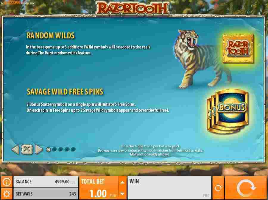 Ramdom & Savage wild Bonus