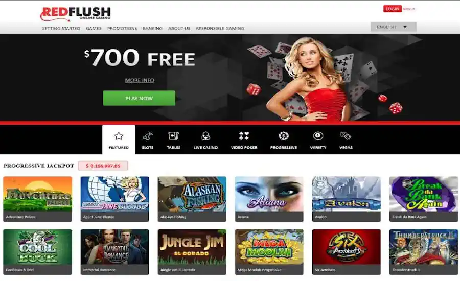 Red Flush Casino Screenshot