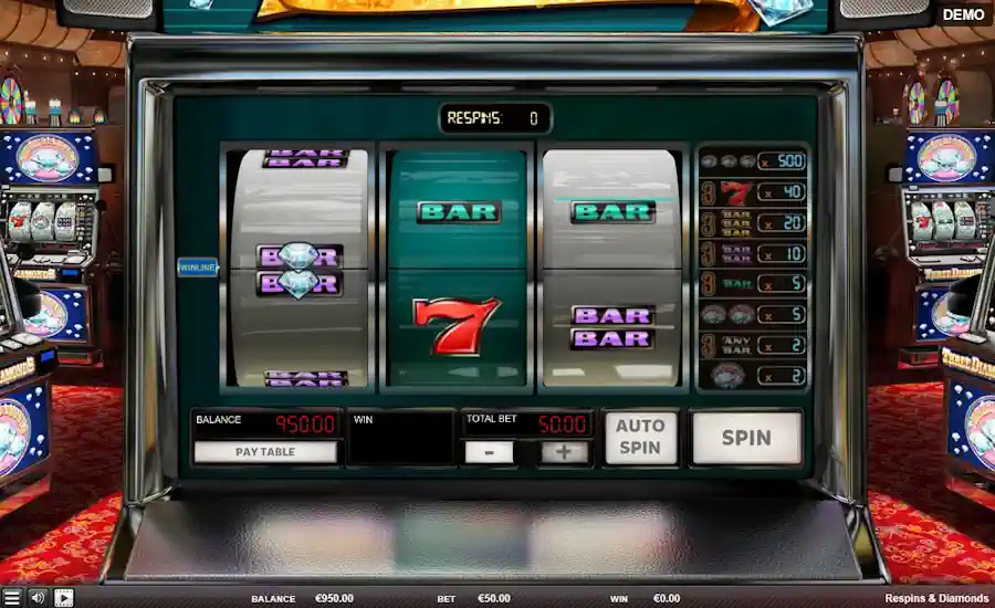Respins & Diamonds Screenshot