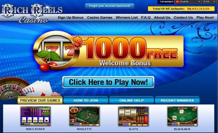 Rich Reels Casino Screenshot