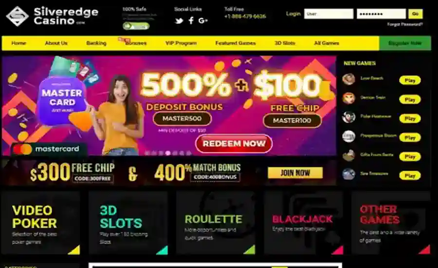 Silveredge Casino Screenshot