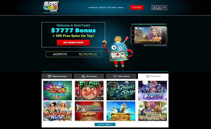 Sloto Cash Casino Screenshot