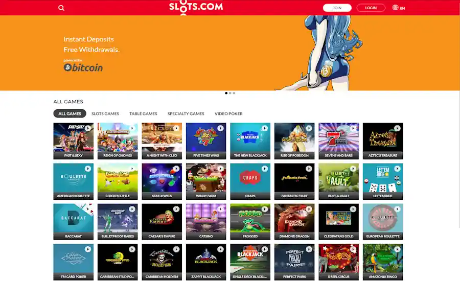 Slots dot com Screenshot