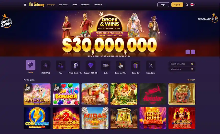 GodBunny Casino Screenshot